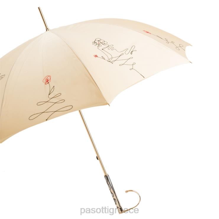 ομπρέλα | PASOTTI 222 plat-300 t8 - ομπρέλα ιβουάρ σκίτσο διπλό πανί 2N6B8534 γυναίκες